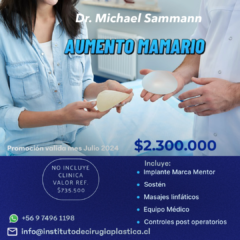 Promo Aumento mamario julio 2024